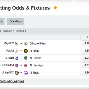 Analytical Report: United Arab Emirates Division 1 – Round 16 (Season 2025-2026)