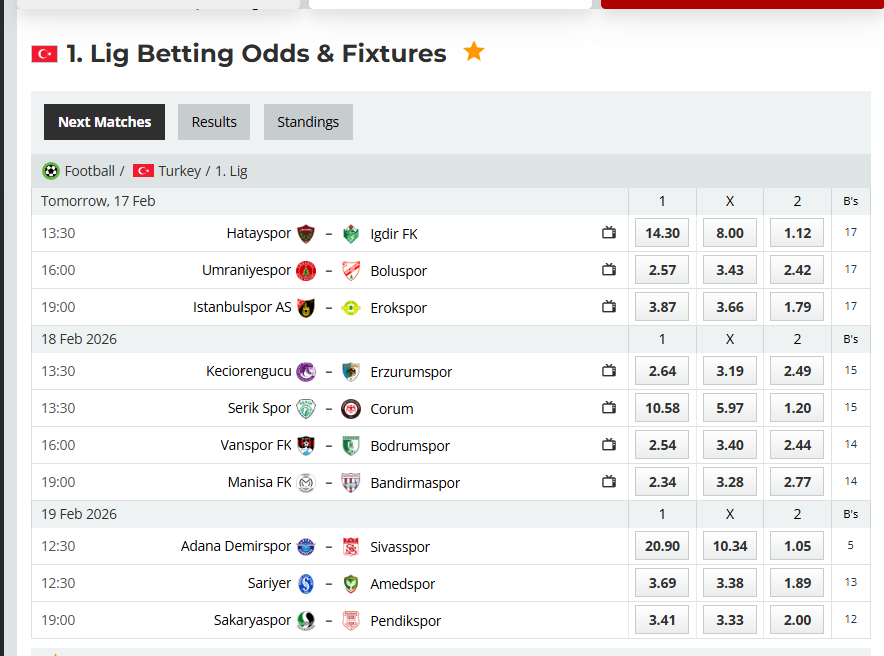 Analytical Report: Turkey 1. Lig – Round 26 (Season 2025-2026)